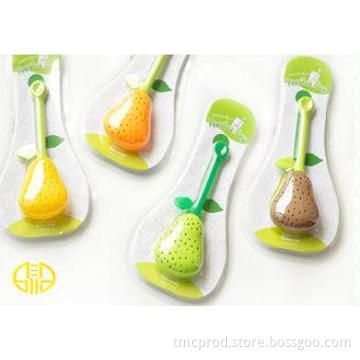 PMS color pot plant Pear Silicone Tea Infuser With FDA , LF